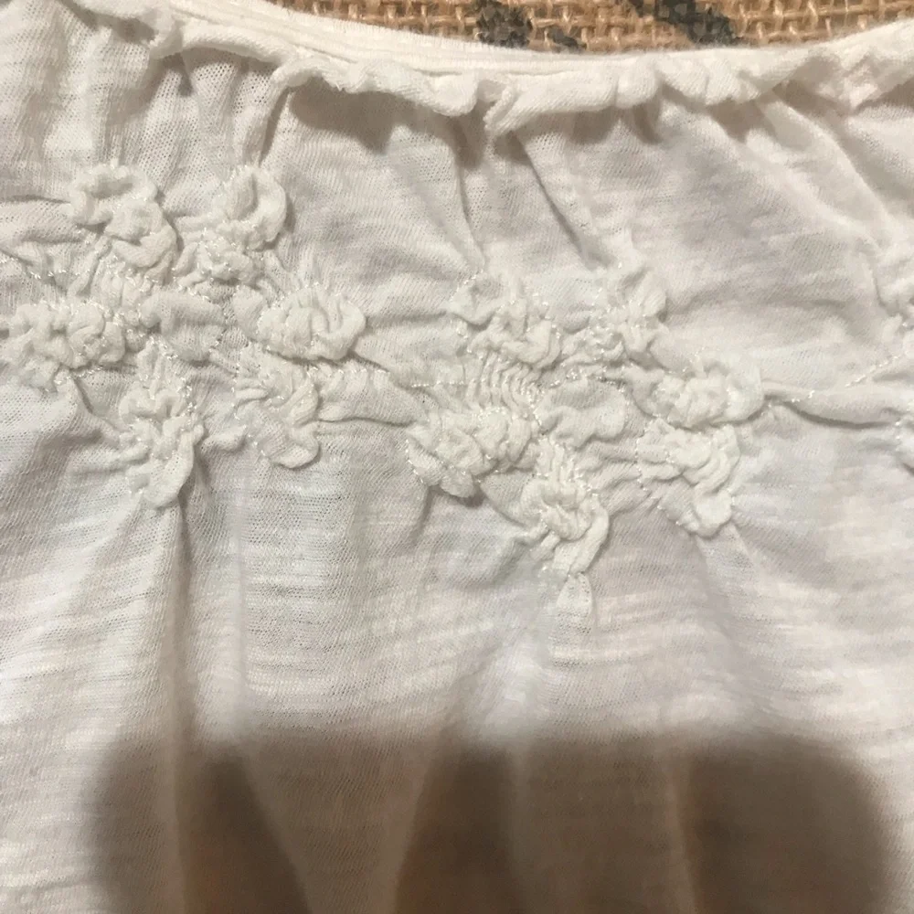 🌸FREE PEOPLE White Cotton Top